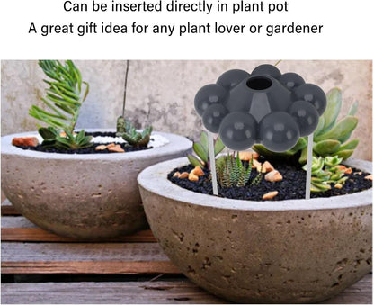 Dripping Rain Cloud for Plants – Self Watering Planter Insert & Automatic Plant Waterer with 2 Rods, Gray ABS Indoor Outdoor Plant Watering Device for Houseplants, Plant Lover Gift